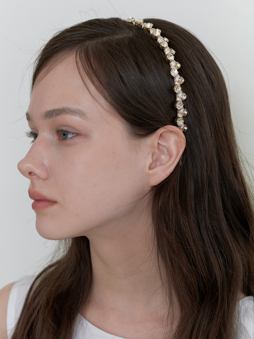 glitzy cubic headband (2color)