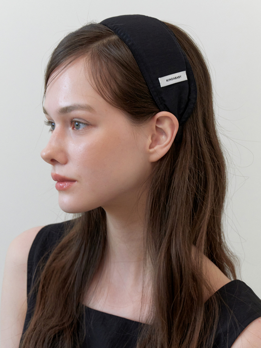 daily basic wide headband - black