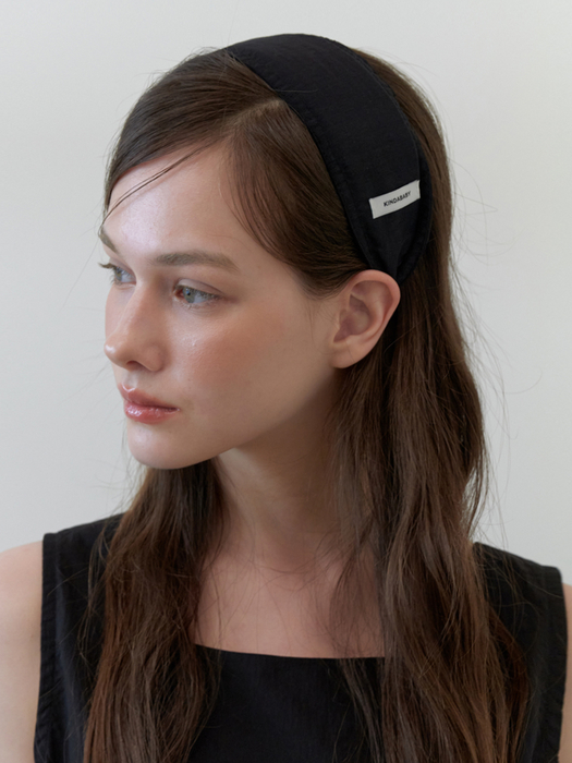 daily basic wide headband - black