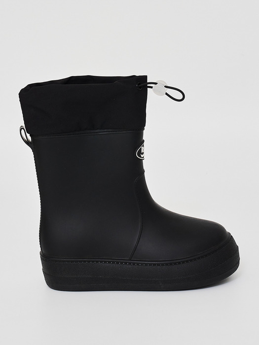 레인부츠 RE-RAIN SHIRRING BOOTS BLACK