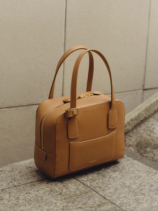 Cayley Boston Bag Leather Soft Brown