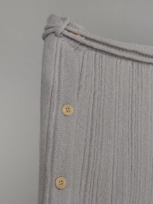 MOHAIR WRAP KNIT SKIRT_ASH GRAY