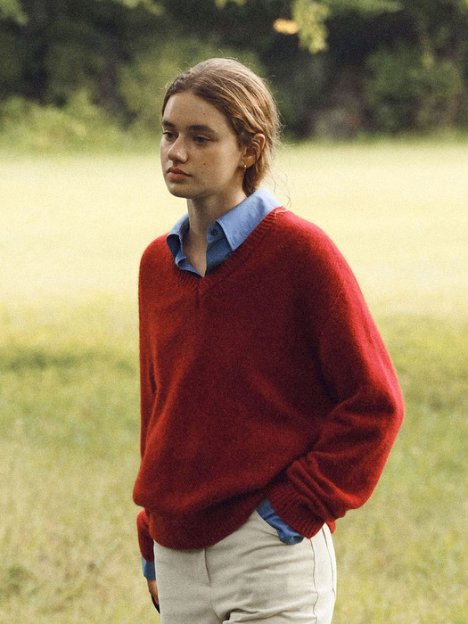 Cashmere Wholegarment Knit(Red)