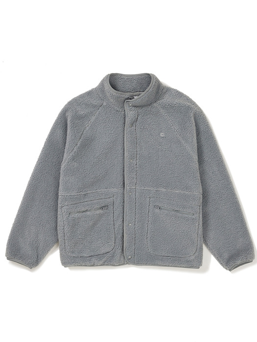 [24FW clove] Logo Fleece Jacket_Men (Grey)