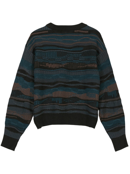 4Mix Knit Sweater (FL-147_Turkish Blue)