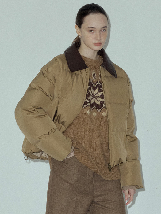 Work Duck Down Puffer Jacket_CTP804(Beige)