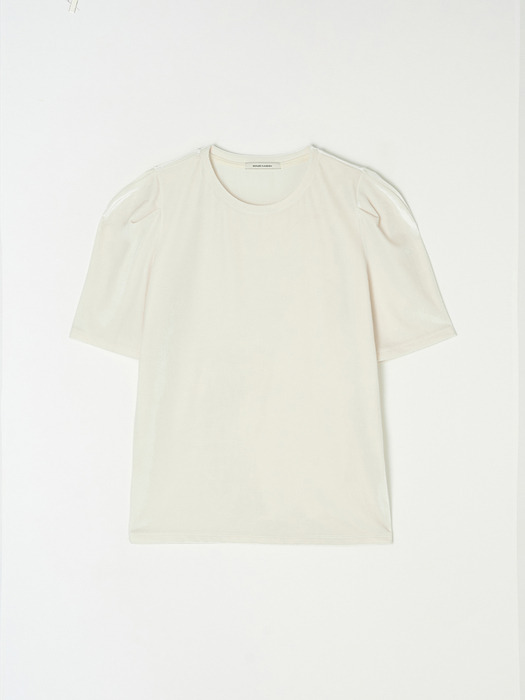 Velvet curved tee - Ivory