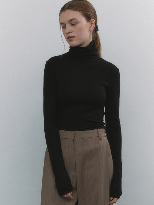 comos 1293 basic wool turtleneck top (5color)