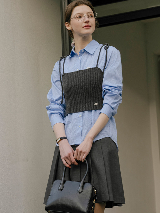 Super fine ramswool bustier_Charcoal - Image 2