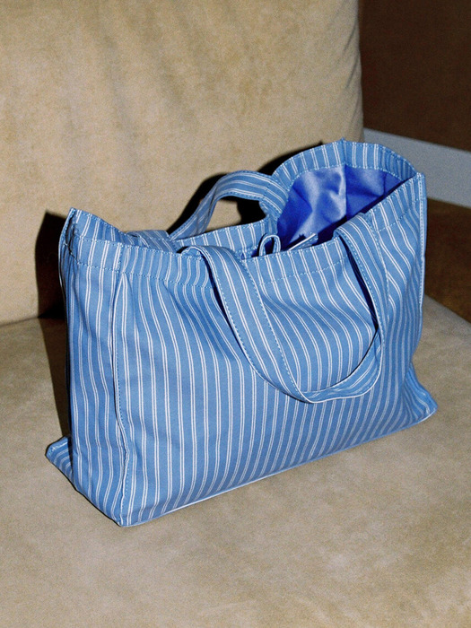 Bernadette Bag Blue Stripe (Cotton) - Image 1