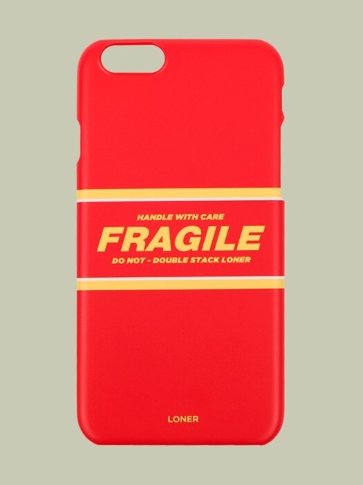 Line fragile case-red