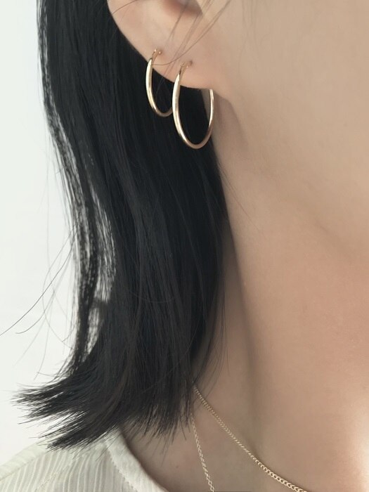 14K One-touch earring [14k fine jewelry]