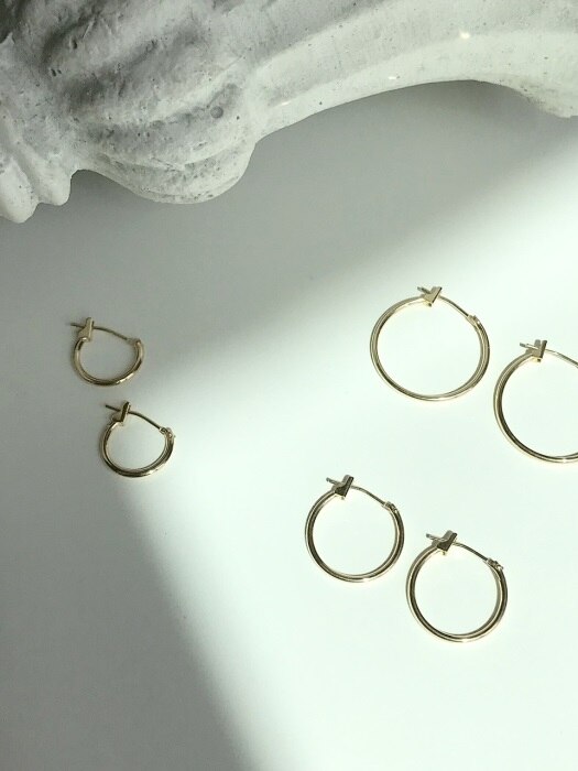 14K One-touch earring [14k fine jewelry]