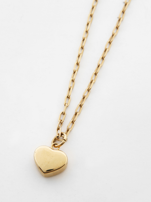 HEART CHAIN NECKLACE (GOLD)