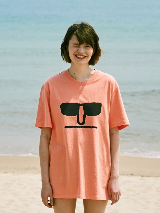 [SS19 NOUNOU] Face S3 T-Shirts(Pink)