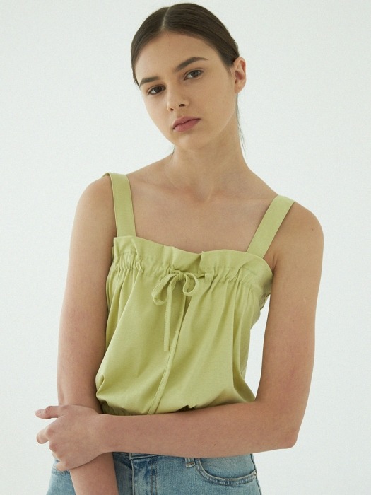 SHIRRING TOP (GREEN)