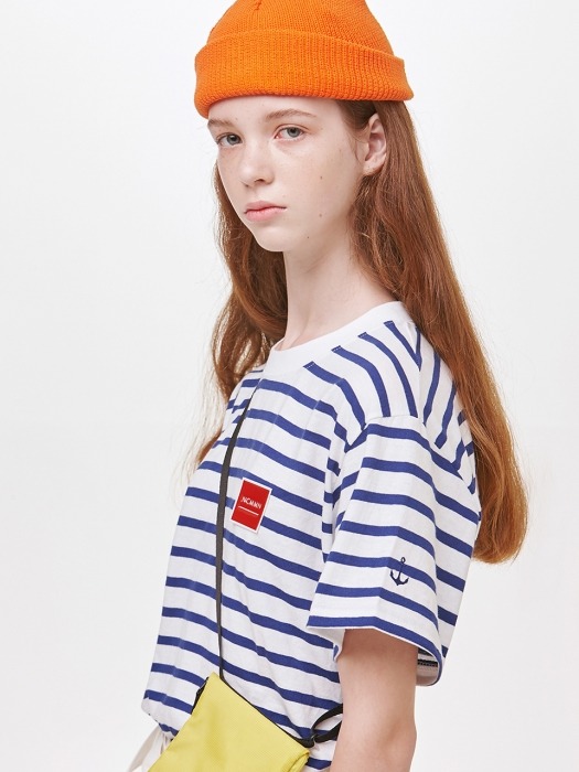 PATCH STRIPE TEE WH