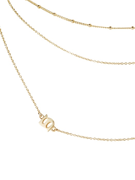 Layered chain necklace in gold