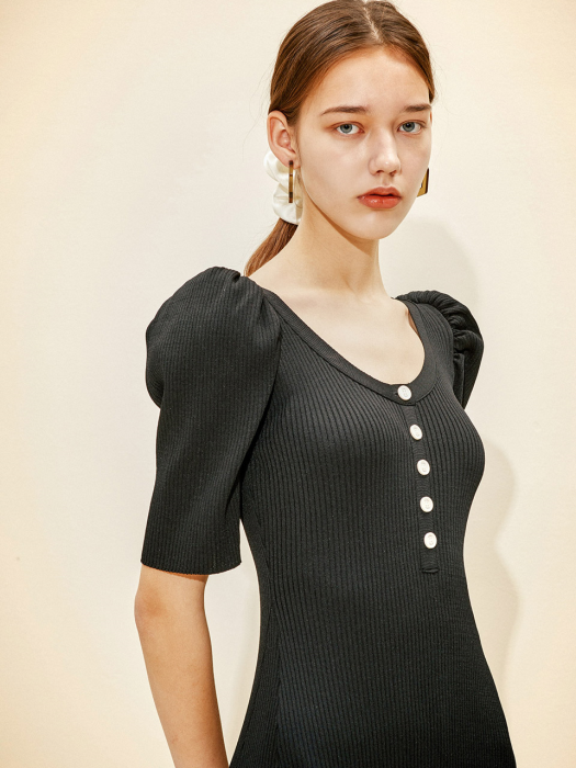 U-neck Knit Dress [Black] JSSW0B950N3