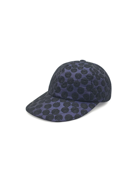 BALL CAP-FLORAL LAYER BLACK