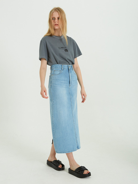 SLIM A LINE LONG DENIM SK