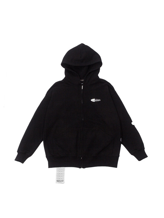 NO PLAN OVAL LOGO HOOD ZIP-UP