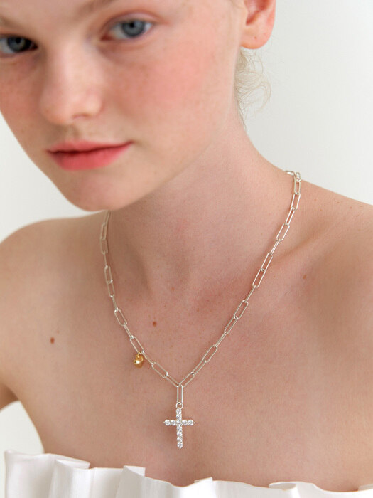 cross and love necklace (Silver 925)