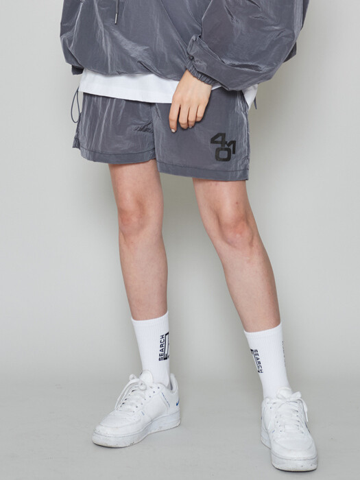 NUMBER SHORTS_CHARCOAL