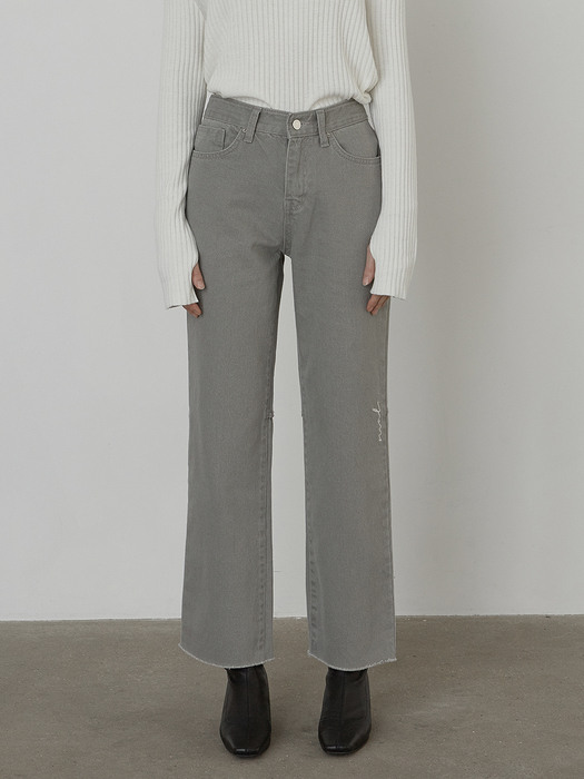 STRAIGHT DENIM-LIGHT GREY