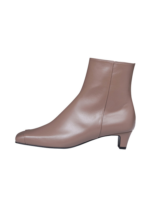 [EXCLUSIVE] Square-toe Ankle boots/ Rose Pink]