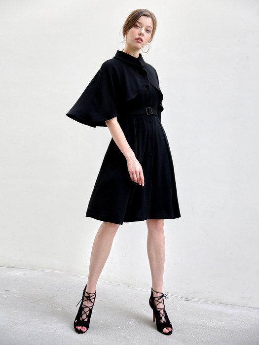 Define cape dress (Black)