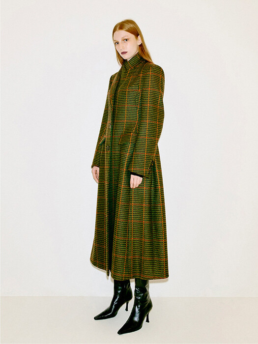 Single Breasted Wool Volume Coat [CHECK]