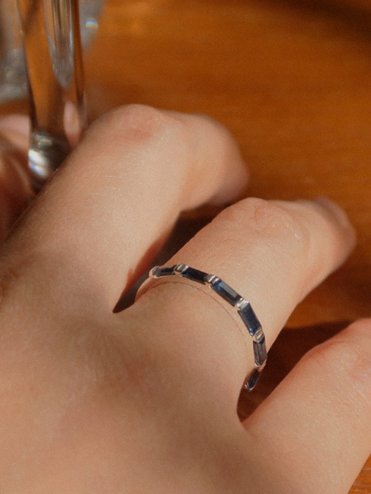BLUE BAMBOO RING