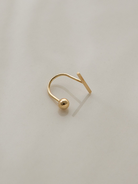 14k gold stick hook ball piercing (14k 골드)