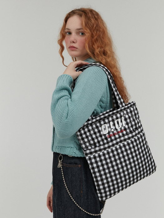 QUILTING POCKET BAG [BLACK CHECK]