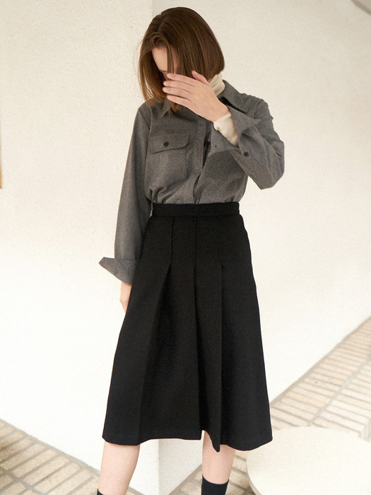 Pleats skirt - black