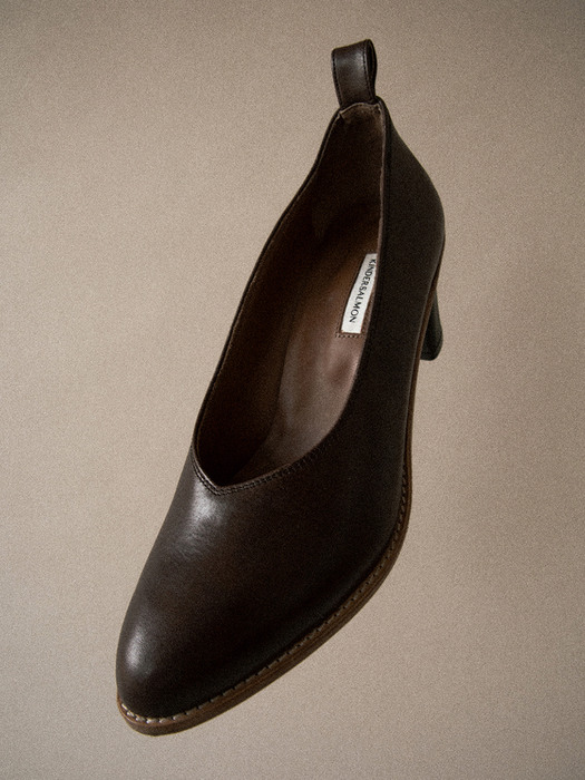 [FW20 ESSENTIAL] 세실 Cecil Italian Leather Pumps Dark Brown