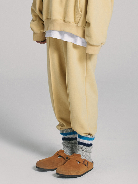 JOGGER SWEAT PANTS yellow (기모)