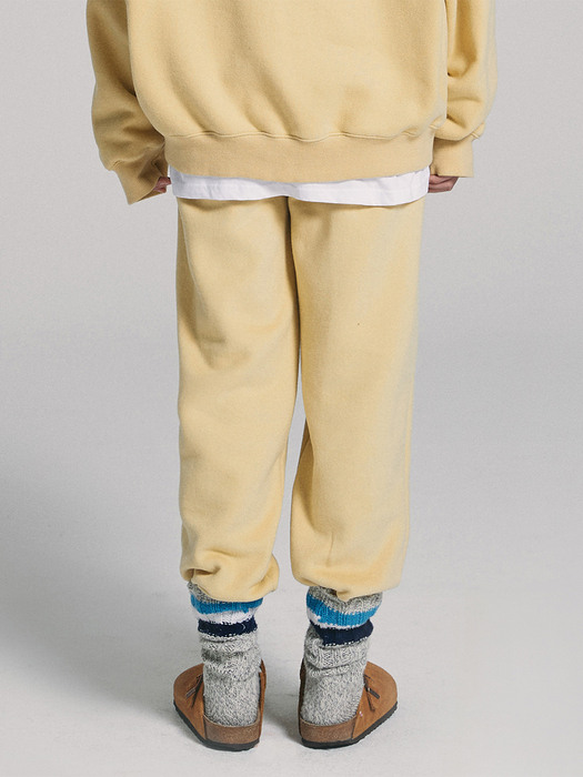 JOGGER SWEAT PANTS yellow (기모)