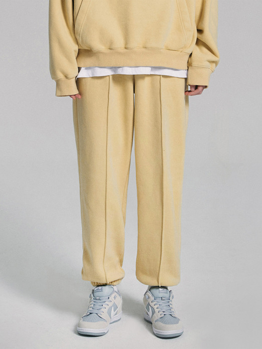 JOGGER SWEAT PANTS yellow (기모)