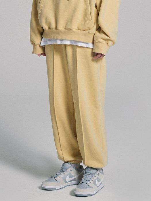 JOGGER SWEAT PANTS yellow (기모)