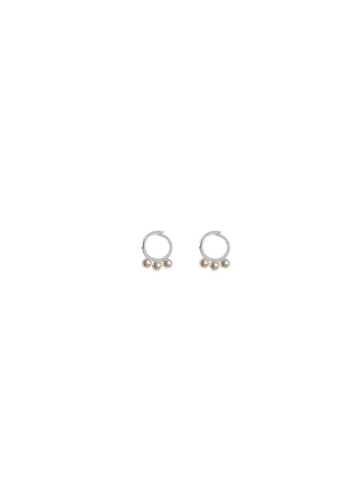92.5 Silver Pearl Onetouch Earrings