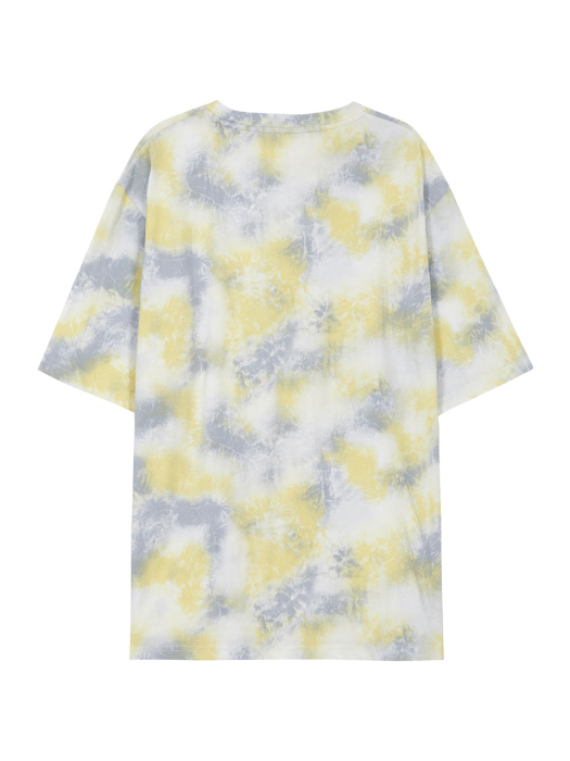 Tie Dyed Lettering Tee in Yellow VW1ME052-52