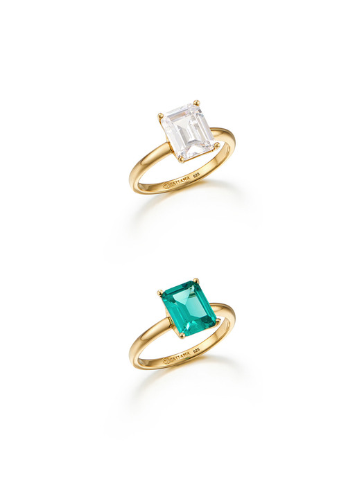 [Silver925]Bold Emerald Cut Ring_CR0490