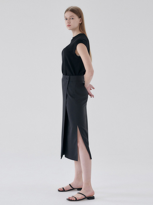 21N summer wrap skirt [BK]