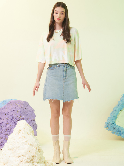 planet-118 A line vintage skirt_light blue