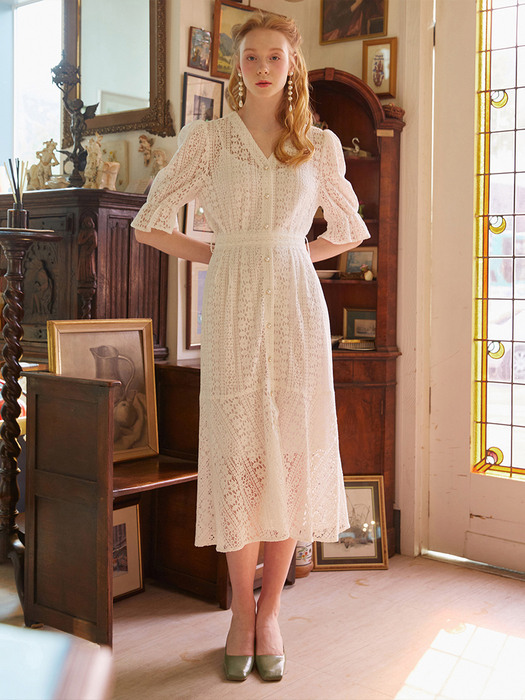 WHITE CROCHET DRESS