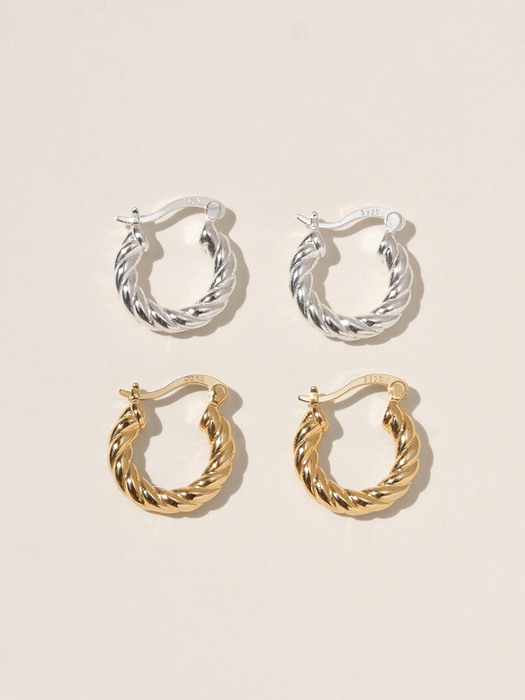 Rora Hoop Earring (silver925)(2color)