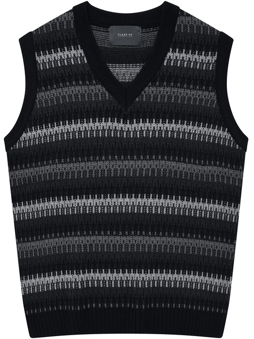 6mix Knit Vest - Charcoal Mix (FL-150)