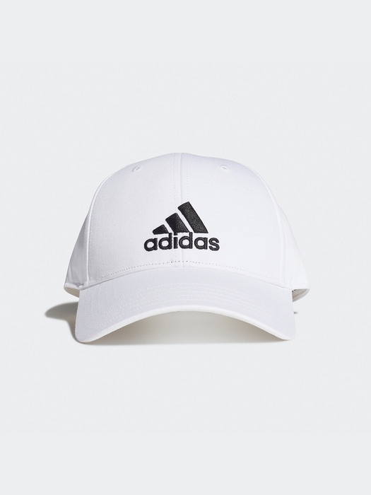 [FK0890] BBALL CAP COT_WHITE/WHITE/BLACK BLACK